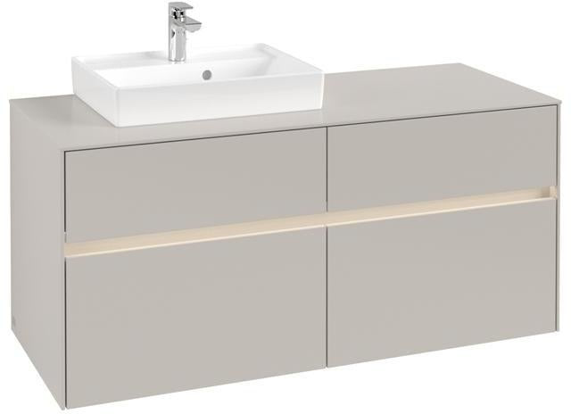 Villeroy & Boch Collaro Waschtischunterschrank 1200 mm mit LED-Beleuchtung und 4 Auszügen – White Wood