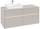 Villeroy & Boch Collaro Waschtischunterschrank 1200 mm mit LED-Beleuchtung und 4 Auszügen – White Wood