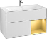 Villeroy & Boch Finion Waschtischunterschrank 996 mm White Matt Lacquer mit Beleuchtung