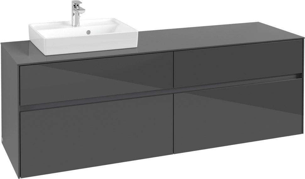 Villeroy & Boch Waschtischunterschrank Collaro C078 Glossy Grey 1600 mm mit 4 Auszügen