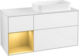 Villeroy & Boch Finion Waschtischunterschrank 1200 mm Glossy White mit Beleuchtung