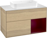 Villeroy & Boch Finion Waschtischunterschrank 1000 mm Glossy White Lacquer mit LED-Beleuchtung
