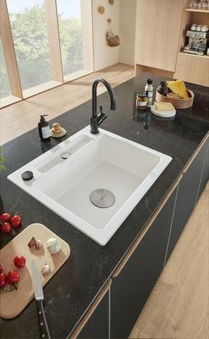 Villeroy & Boch Einbauspüle Siluet 60 S 334601 – 600 x 510 mm, Weiß Alpin CeramicPlus, TitanCeram
