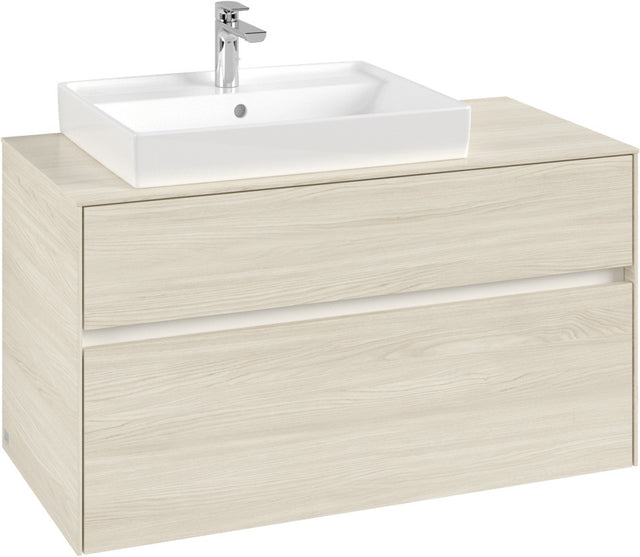 Villeroy & Boch Waschtischunterschrank Collaro C017 B0 1000 mm White Oak mit Beleuchtung und SoftClosing
