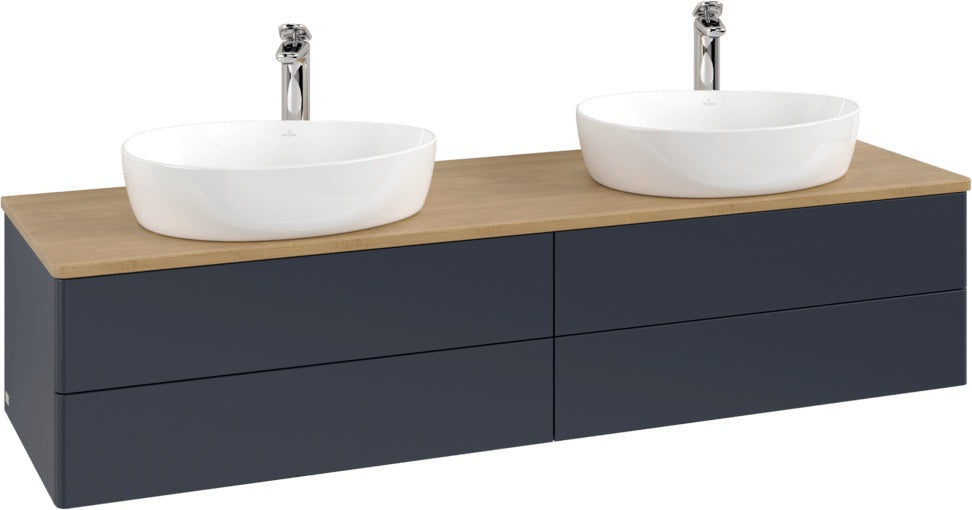 Villeroy & Boch Waschtischunterschrank Antao 1600 mm Anthracite Matt mit 4 Auszügen und Beleuchtung