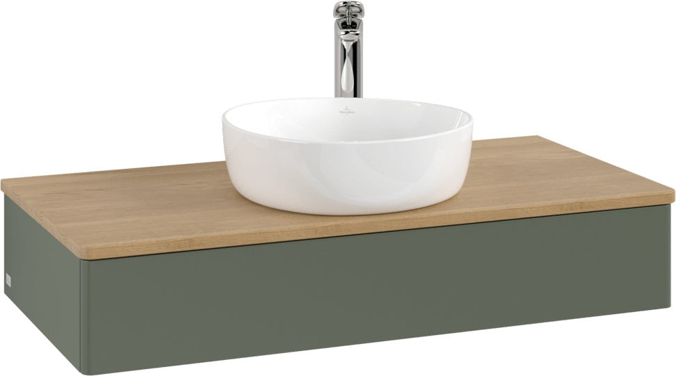 Villeroy & Boch Waschbeckenunterschrank Antao 1000 mm Anthrazit Matt Lack mit Beleuchtung