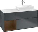 Villeroy & Boch Finion Waschbeckenunterschrank 1200 mm Glossy White Lacquer mit Beleuchtung