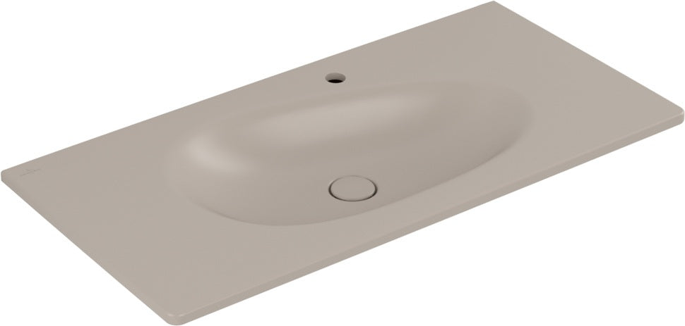 Villeroy & Boch Antao Schrankwaschtisch 800 mm Almond CeramicPlus – Wandmontage, TitanCeram, ohne Überlauf