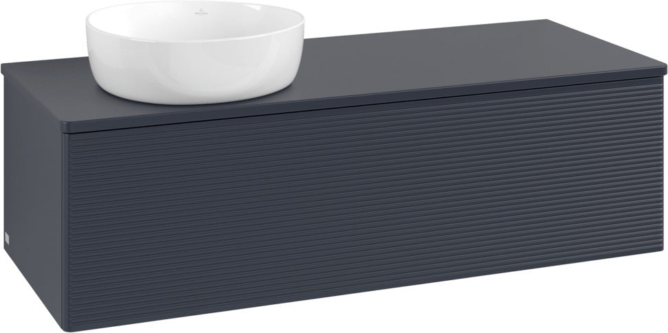 Villeroy & Boch Waschtischunterschrank Antao L33110 1200 mm Anthrazit Matt Lack mit LED-Beleuchtung