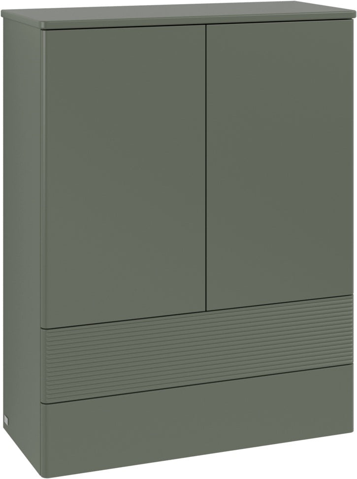 Villeroy & Boch Antao Highboard K47100 – 814 x 1039 x 356 mm, Glossy White Lacquer, 2 Auszüge, 2 Türen