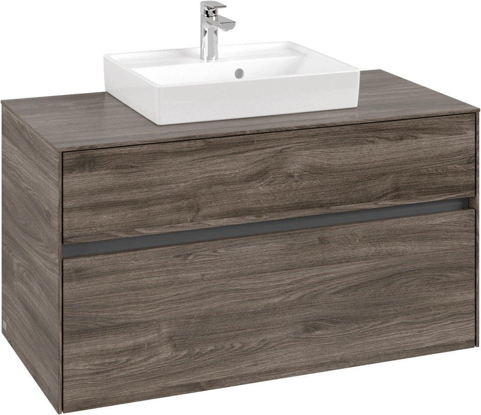 Villeroy & Boch Waschtischunterschrank Collaro C016 Stone Oak 1000 mm mit 2 Auszügen und SoftClosing