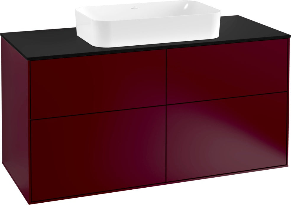 Villeroy & Boch Finion Waschtischunterschrank 1200 mm Anthrazit Matt mit LED-Beleuchtung