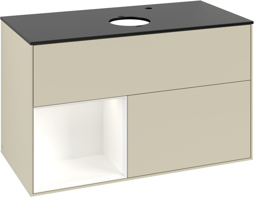 Villeroy & Boch Finion Waschtischunterschrank 1000 mm Glossy White Lacquer mit Beleuchtung