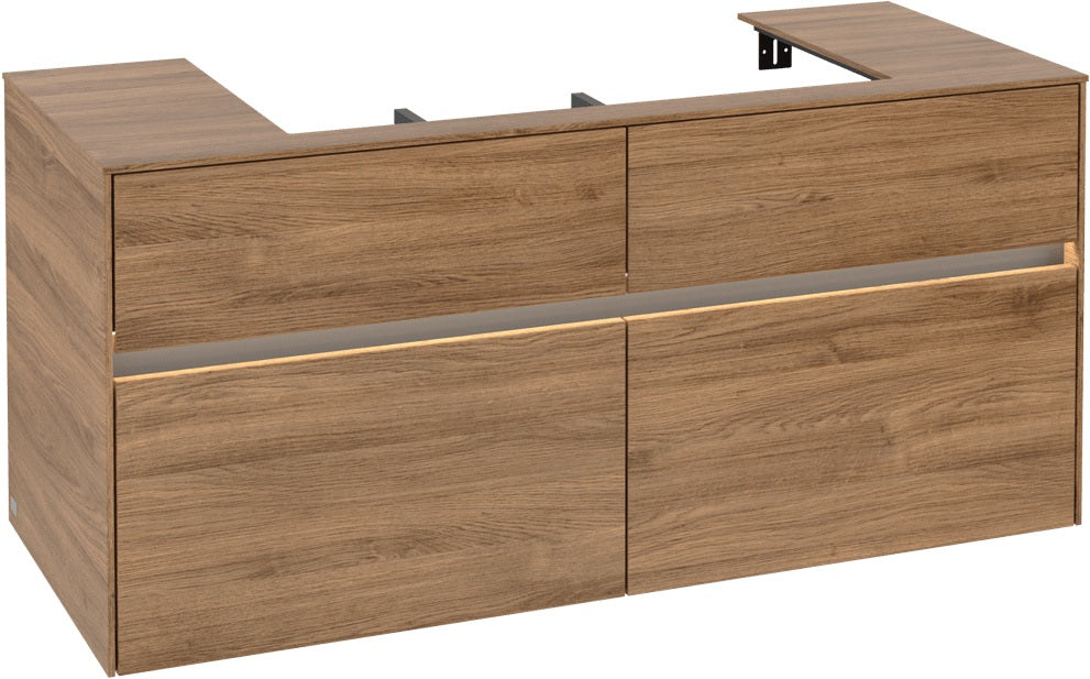 Villeroy & Boch Waschtischunterschrank Collaro C087 B0 1200 mm Kansas Oak mit Beleuchtung