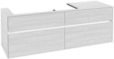 Villeroy & Boch Collaro Waschtischunterschrank 1600 mm mit LED-Beleuchtung und 4 Auszügen in Truffle Grey