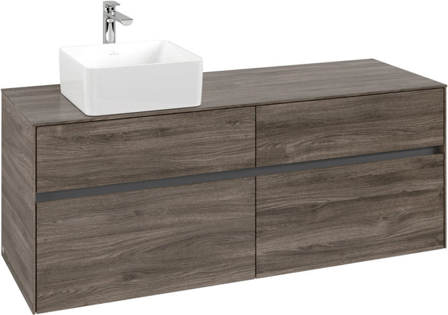 Villeroy & Boch Waschbeckenunterschrank Collaro C046 Stone Oak 1400 mm mit 4 Auszügen