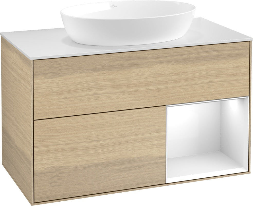 Villeroy & Boch Finion Waschtischunterschrank FA21GFGF 1000 mm Glossy White Lacquer