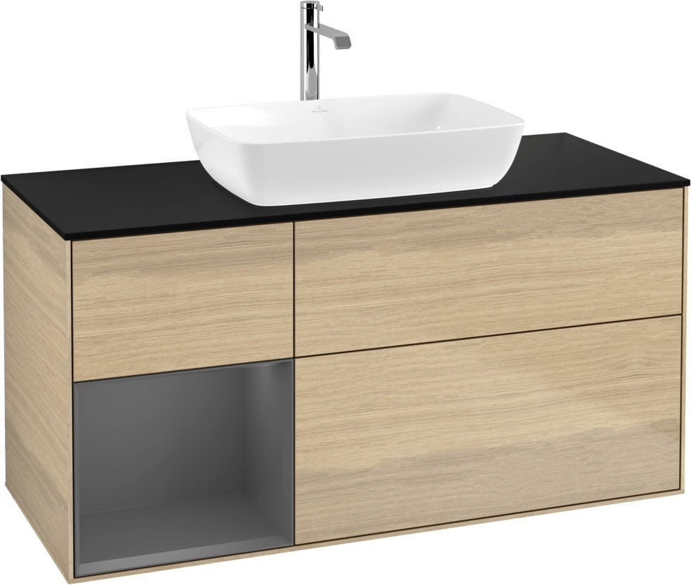 Villeroy & Boch Finion Waschtischunterschrank 1200 mm Glossy White Lacquer mit Beleuchtung