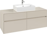 Villeroy & Boch Waschbeckenunterschrank Collaro C13100 1400 mm Cashmere Grey mit SoftClosing