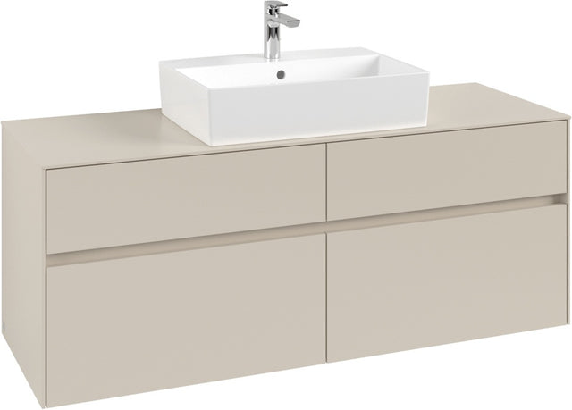 Villeroy & Boch Waschbeckenunterschrank Collaro C13100 1400 mm Cashmere Grey mit SoftClosing