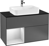 Villeroy & Boch Finion Waschtischunterschrank 1000 mm Glossy White Lacquer mit LED-Beleuchtung
