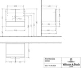 Villeroy & Boch Architectura Waschbeckenunterschrank B88900 550 mm White Matt – 2 Türen, SoftClosing