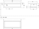 Villeroy & Boch Antao Sideboard 1000 mm – Wandhängend, Grau Matt, mit LED-Beleuchtung