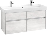 Villeroy & Boch Collaro Waschtischunterschrank 1154 mm Black Matt mit LED-Beleuchtung und 4 Auszügen