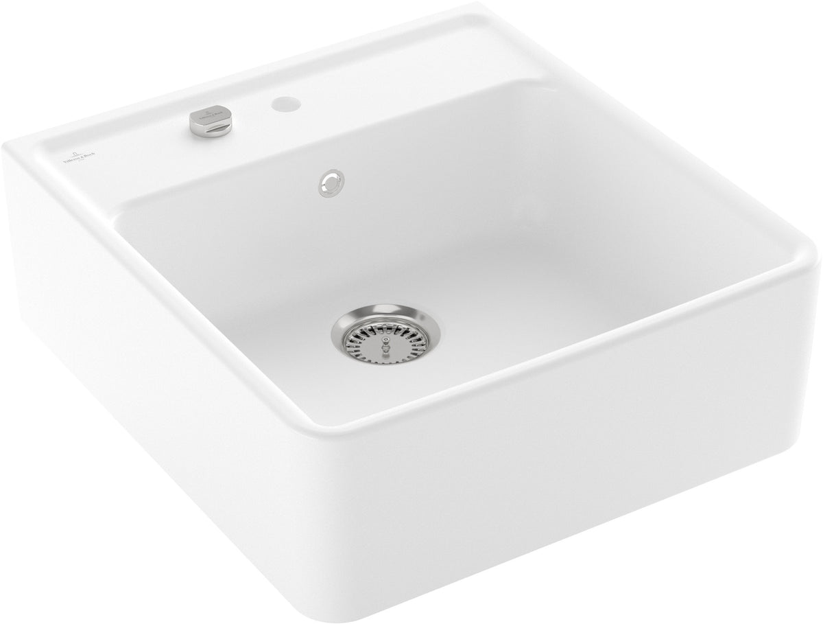 Villeroy & Boch Spülstein Einzelbecken 632062 – Rechteck Ivory CeramicPlus 595x630mm