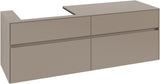 Villeroy & Boch Waschtischunterschrank Collaro C022 B0 1600 mm Taupe mit Beleuchtung und SoftClosing