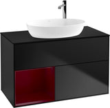 Villeroy & Boch Finion Waschbeckenunterschrank G892G 1000 mm Glossy White Lacquer mit Beleuchtung