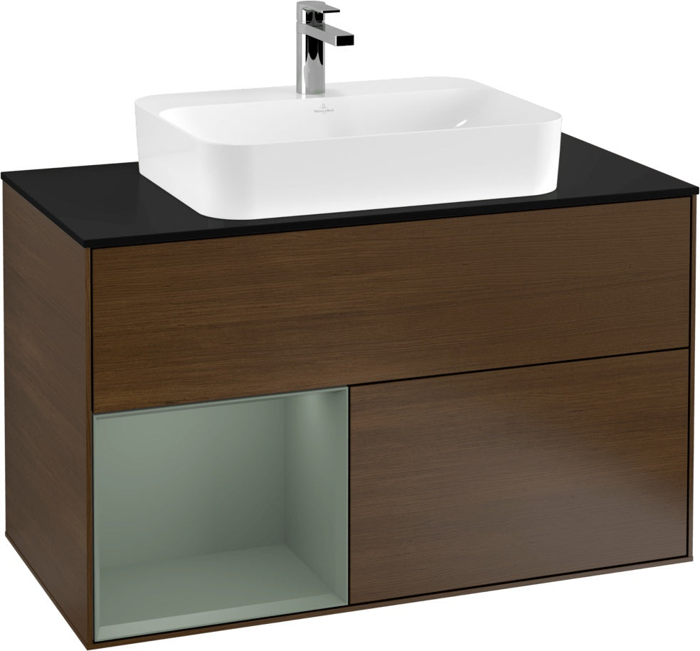 Villeroy & Boch Finion Waschtischunterschrank 1000 mm Glossy White Lacquer mit LED-Beleuchtung