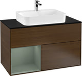 Villeroy & Boch Finion Waschtischunterschrank 1000 mm Glossy White Lacquer mit LED-Beleuchtung