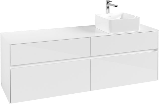 Villeroy & Boch Waschbeckenunterschrank Collaro C05100 1600 mm Glossy White mit 4 Auszügen