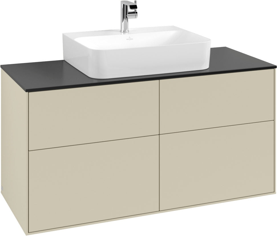Villeroy & Boch Finion Waschbeckenunterschrank 1200 mm Glossy White Lacquer mit LED-Beleuchtung