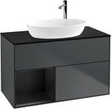Villeroy & Boch Finion Waschbeckenunterschrank G892G 1000 mm Glossy White Lacquer mit Beleuchtung