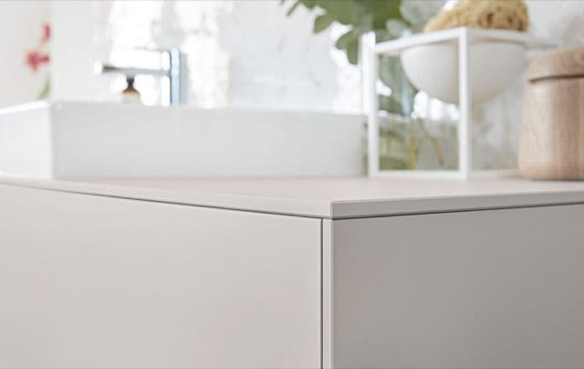 Villeroy & Boch Collaro Waschtischunterschrank 1600 mm mit LED-Beleuchtung und 4 Auszügen in Truffle Grey