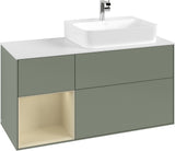 Villeroy & Boch Finion Waschbeckenunterschrank 1200 mm Glossy White Lacquer mit Beleuchtung