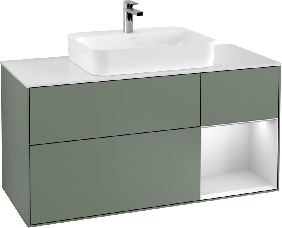 Villeroy & Boch Waschtischunterschrank Finion F421G 1200 mm Glossy White Lacquer