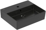 Villeroy & Boch Memento 2.0 Waschtisch 500x420 mm rechteckig Ebony CeramicPlus mit Überlauf