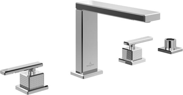 Villeroy & Boch Mettlach 4-Loch-Wannenrandarmatur eckig Chrom – AirPlus & EasyClean