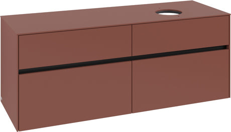 Villeroy & Boch Waschtischunterschrank Collaro C047 B0 1400 mm White Oak mit Beleuchtung