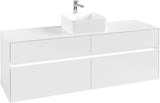 Villeroy & Boch Waschtischunterschrank Collaro C049 B0 1600 mm Glossy White mit Beleuchtung