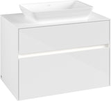 Villeroy & Boch Waschtischunterschrank Collaro C108 B0 800 mm Glossy White mit LED-Beleuchtung