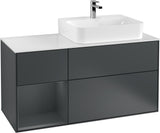 Villeroy & Boch Waschtischunterschrank Finion G141G 1200 mm Glossy White mit LED-Beleuchtung