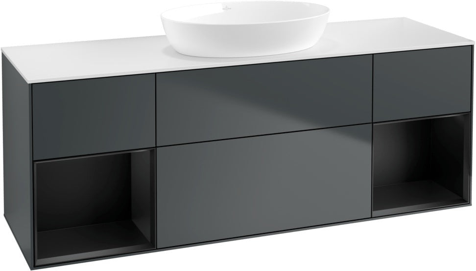 Villeroy & Boch Finion Waschbeckenunterschrank 1600 mm Glossy White Lacquer – mit LED-Beleuchtung
