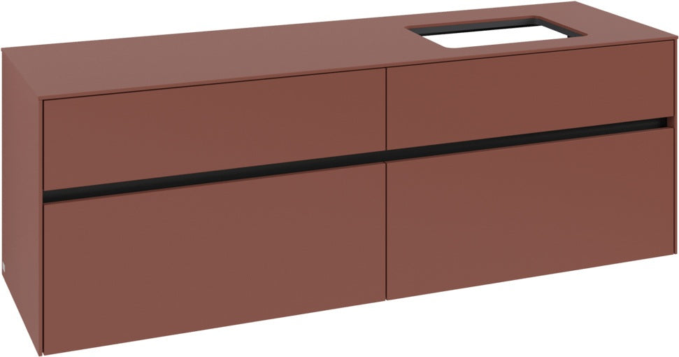 Villeroy & Boch Waschtischunterschrank Collaro C122 B0 1600 mm White Oak mit Beleuchtung