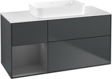 Villeroy & Boch Finion Waschbeckenunterschrank 1200 mm Walnut Veneer mit Beleuchtung