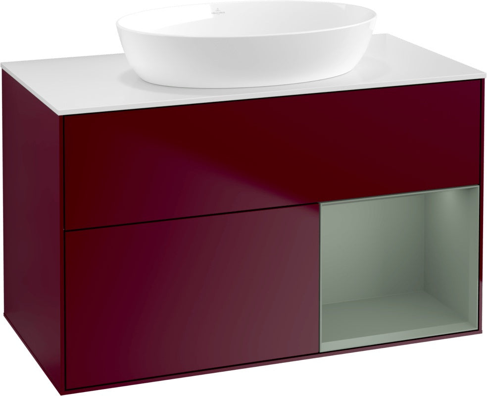 Villeroy & Boch Finion Waschtischunterschrank FA21GFGF 1000 mm Glossy White Lacquer