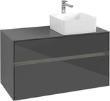 Villeroy & Boch Waschtischunterschrank Collaro C040 B0 1000 mm Glossy Grey mit LED-Beleuchtung